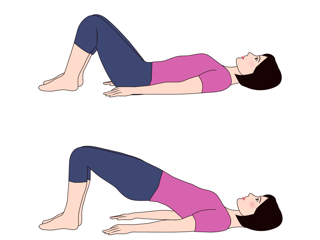 仰向けの姿勢での体操