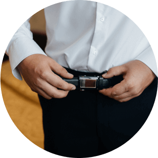 着ている衣服に響かず着用できる